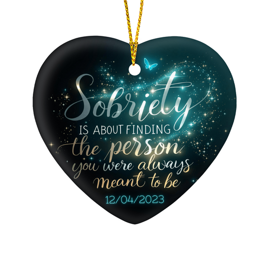 Recovery Heart Ornament, Sober Support Gif