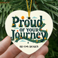 Proud of your Journey Recovery Heart Ornament,