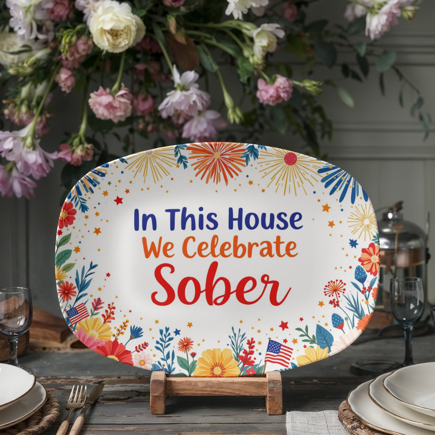 Fireworks Sobriety Celebration Platter