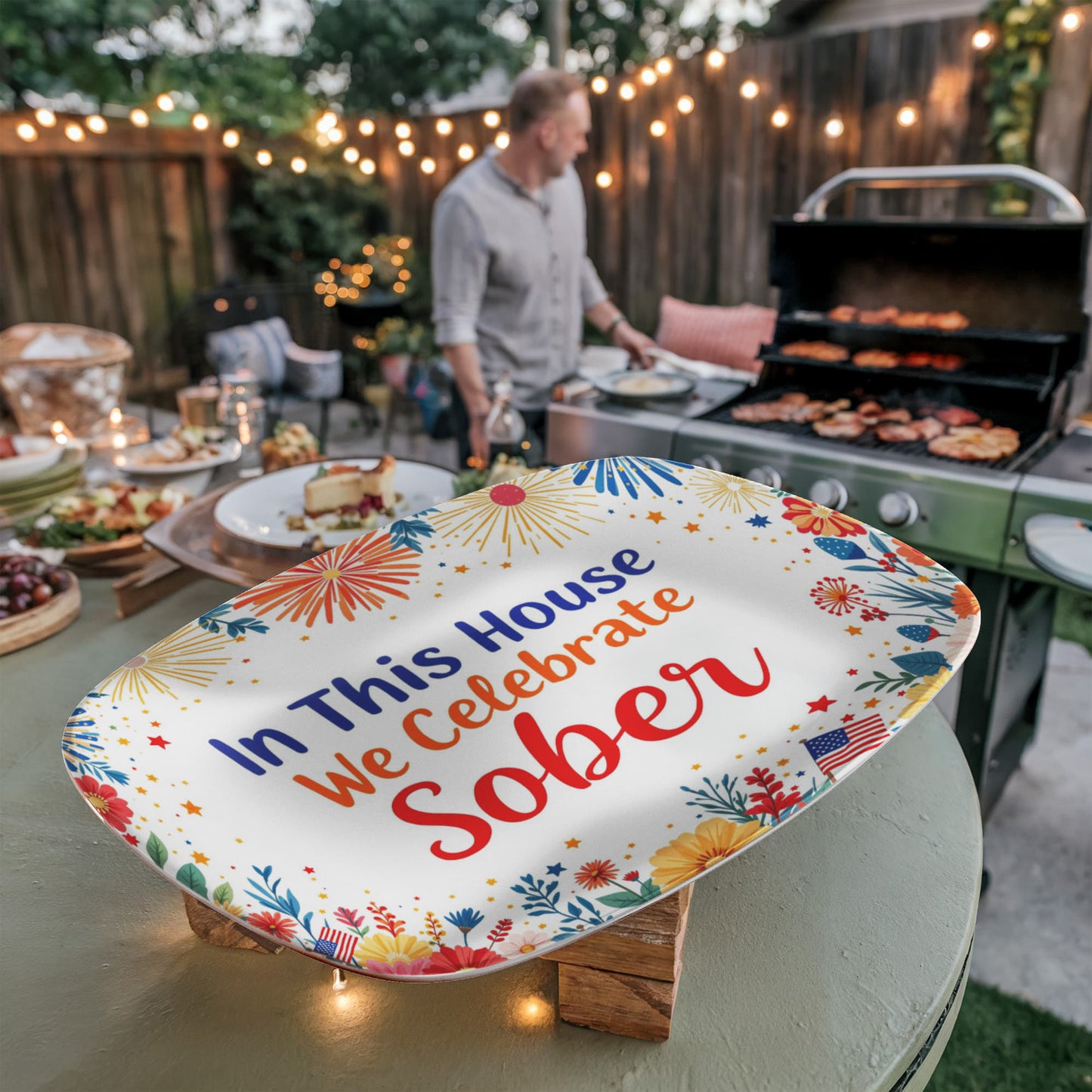 Fireworks Sobriety Celebration Platter