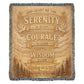 Serenity Prayer Woven Blanket