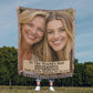 Sobriety Gift With Personalized Photo & Message, Sponsor Thank You Gift, Recovery Keepsake Throw Heirloom Photo Woven Blanket