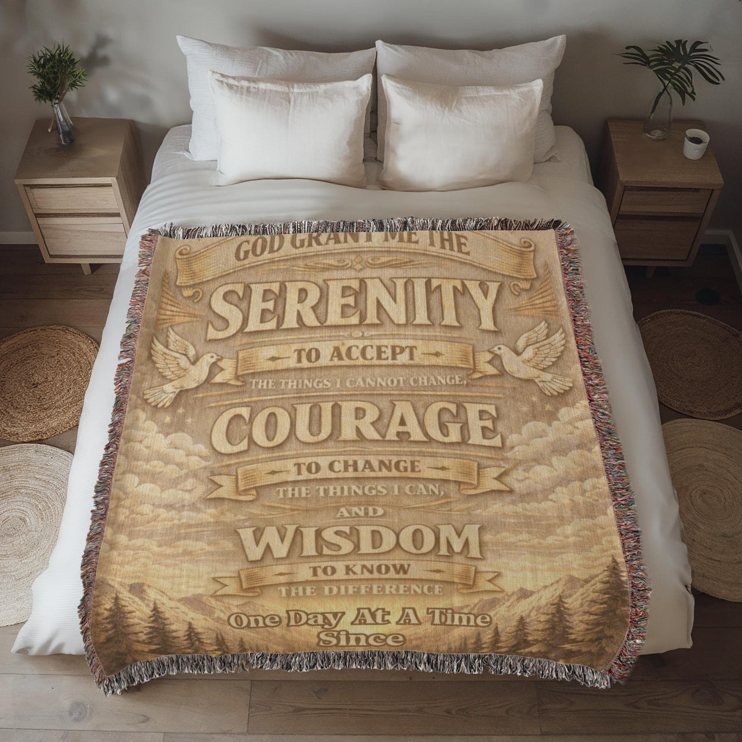 Serenity Prayer Woven Blanket