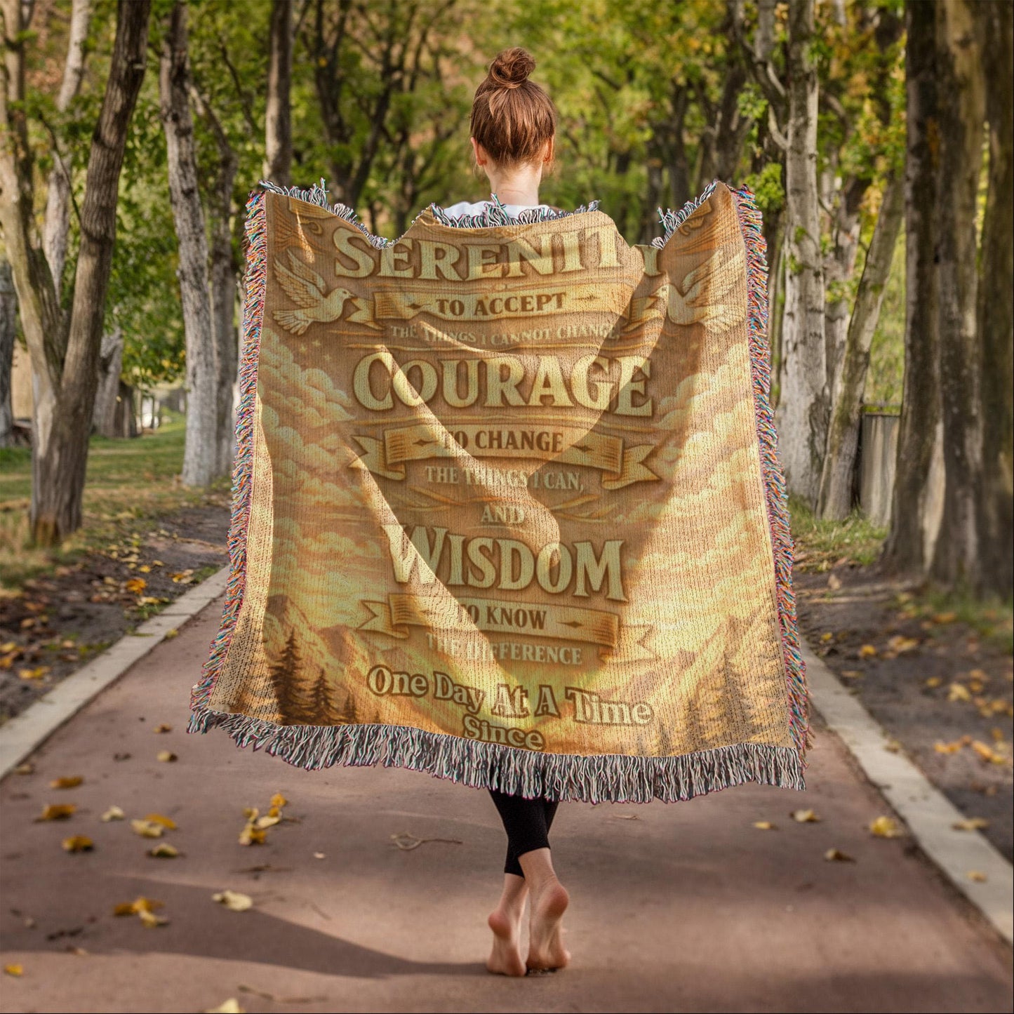 Serenity Prayer Woven Blanket