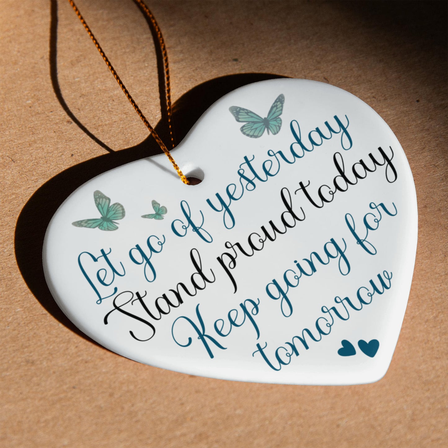 Recovery Heart Ceramic Ornament
