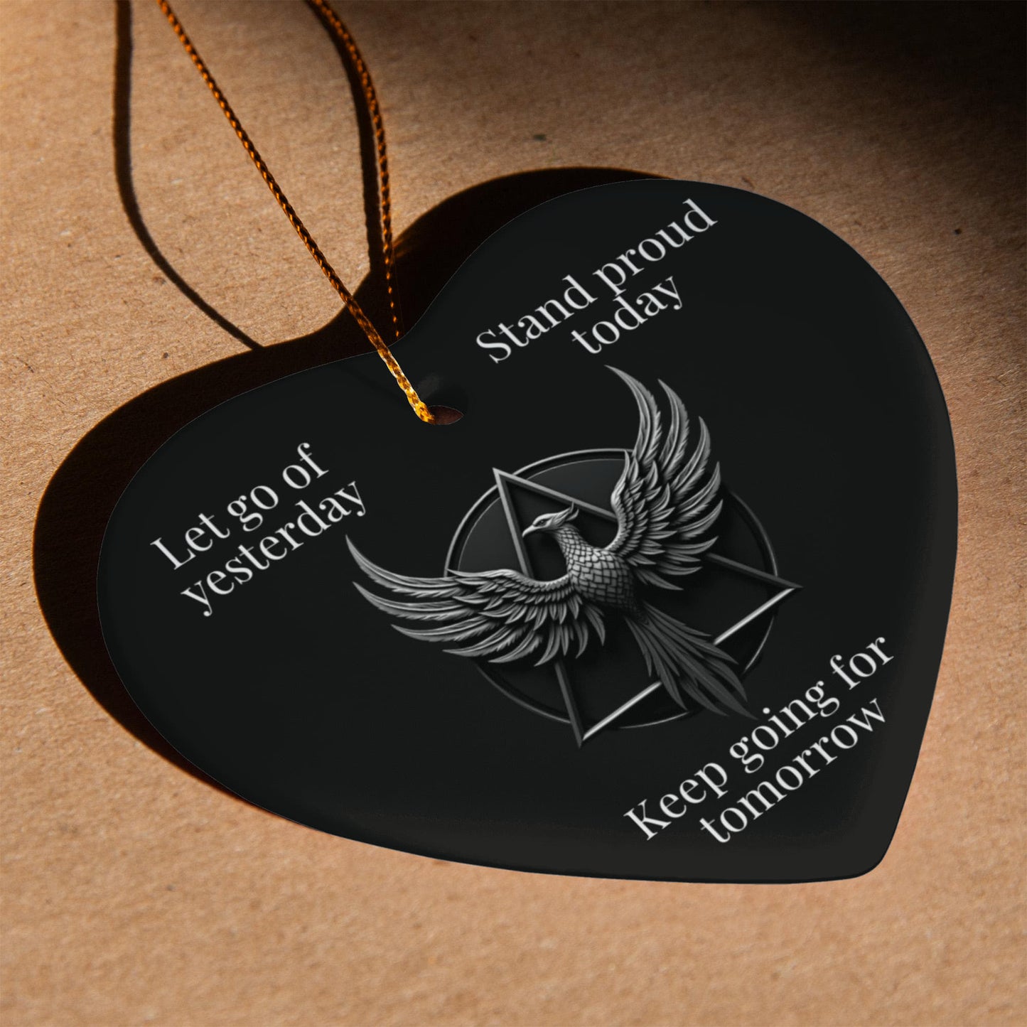 Phoenix Recovery Heart Ornament