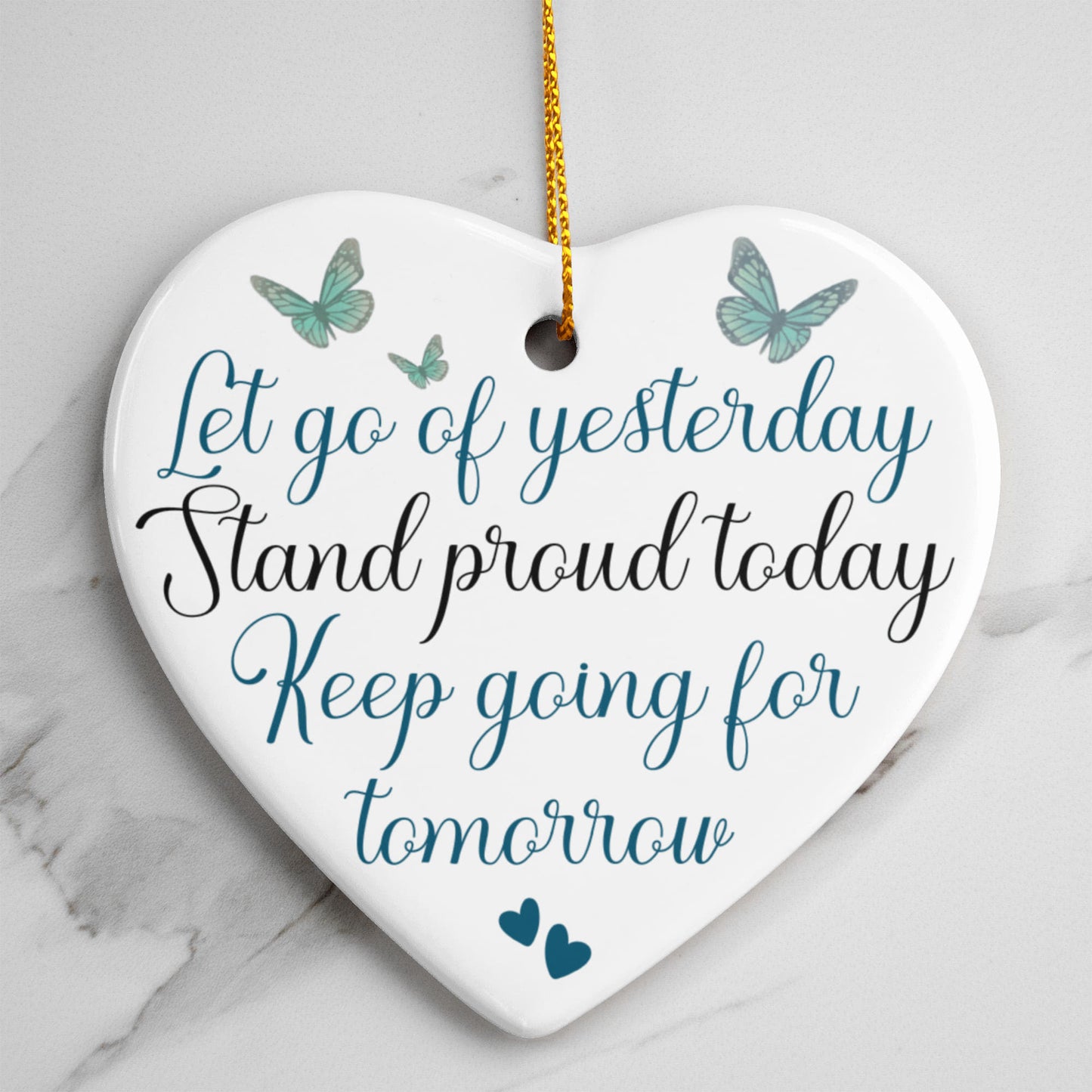 Recovery Heart Ceramic Ornament