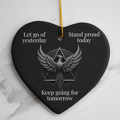 Phoenix Recovery Heart Ornament