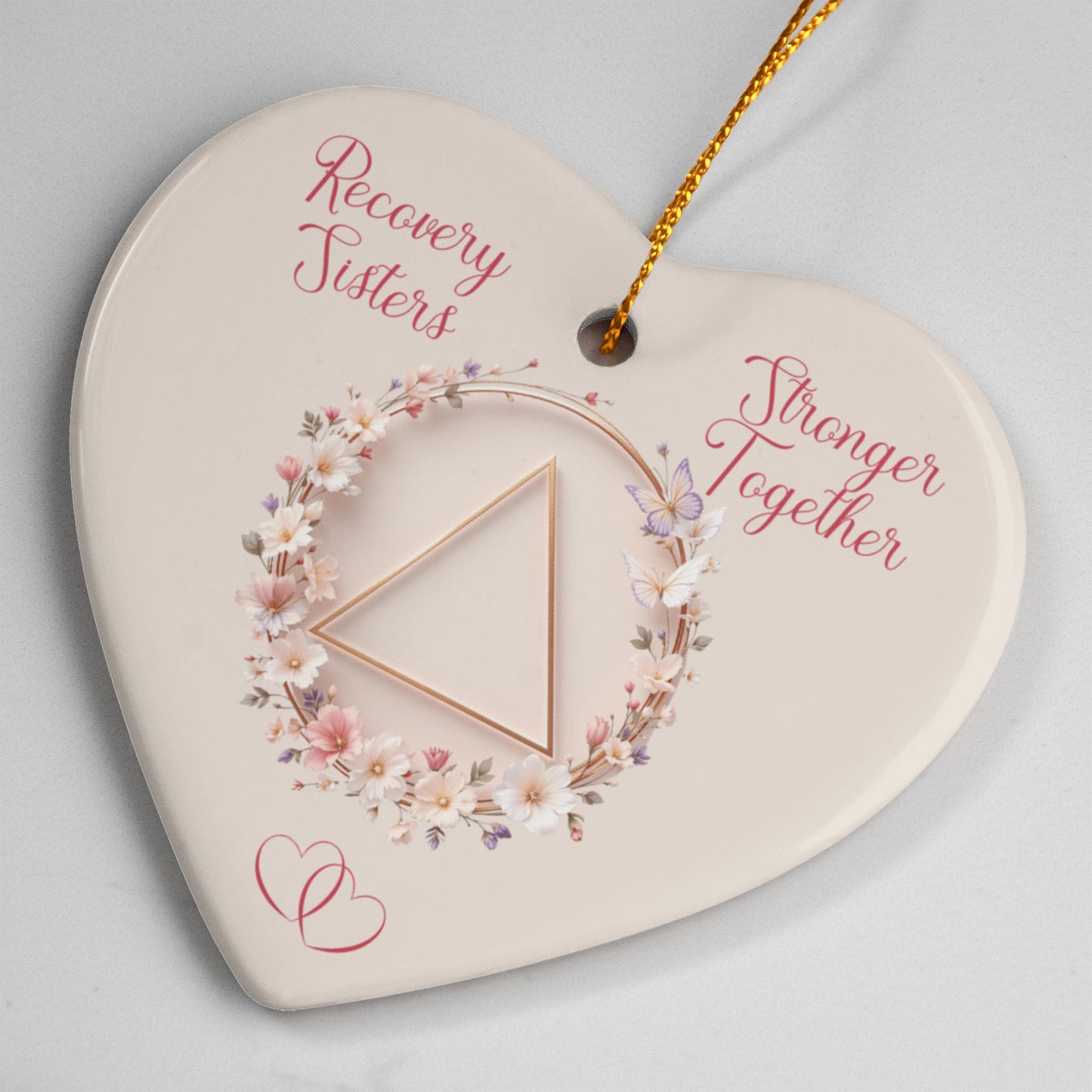 Recovery Sisters Heart Ornament | Mirror Charm