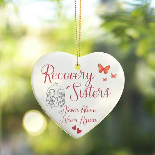 Recovery Sisters Heart Ornament