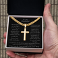 To My Husband – I'd Choose This Life With You Cross Necklace | Personalized Engraving Gift