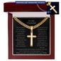 To My Husband – I'd Choose This Life With You Cross Necklace | Personalized Engraving Gift