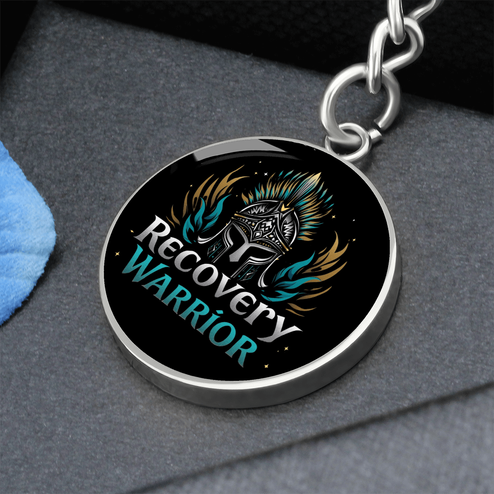 Recovery Warrior Keychain — Personalized Back Engraving