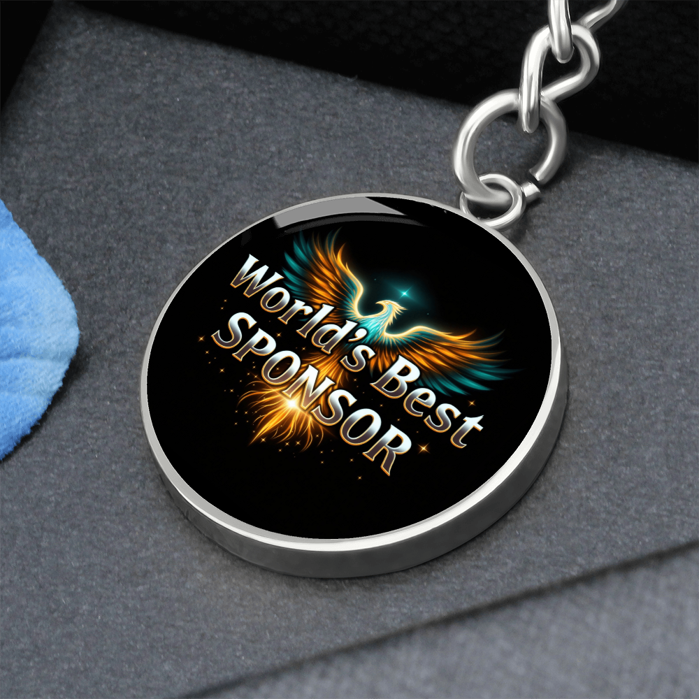 World's Best Sponsor Keychain — Personalized Back Engraving