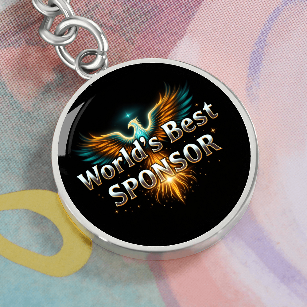 World's Best Sponsor Keychain — Personalized Back Engraving