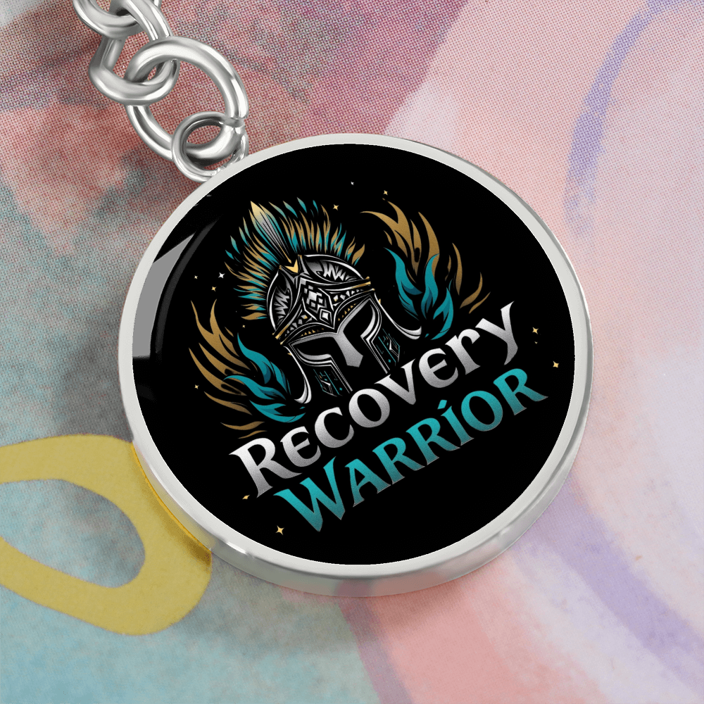 Recovery Warrior Keychain — Personalized Back Engraving