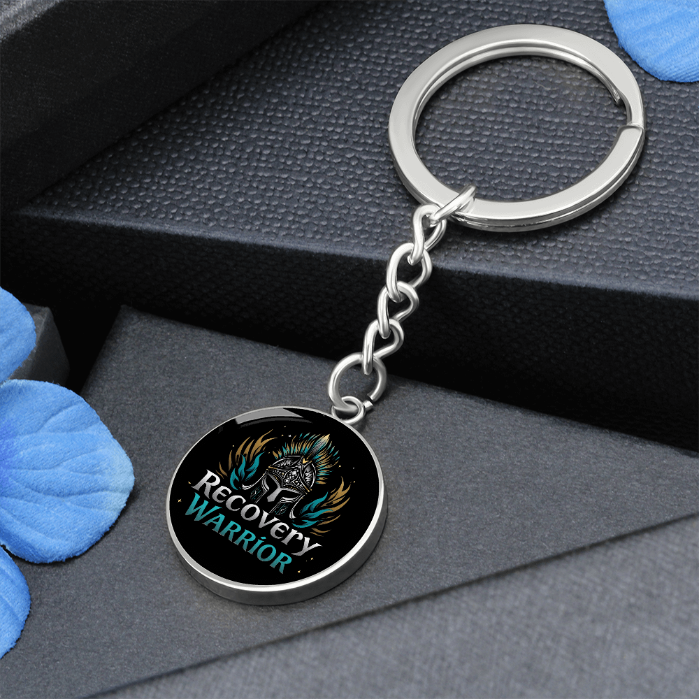 Recovery Warrior Keychain — Personalized Back Engraving