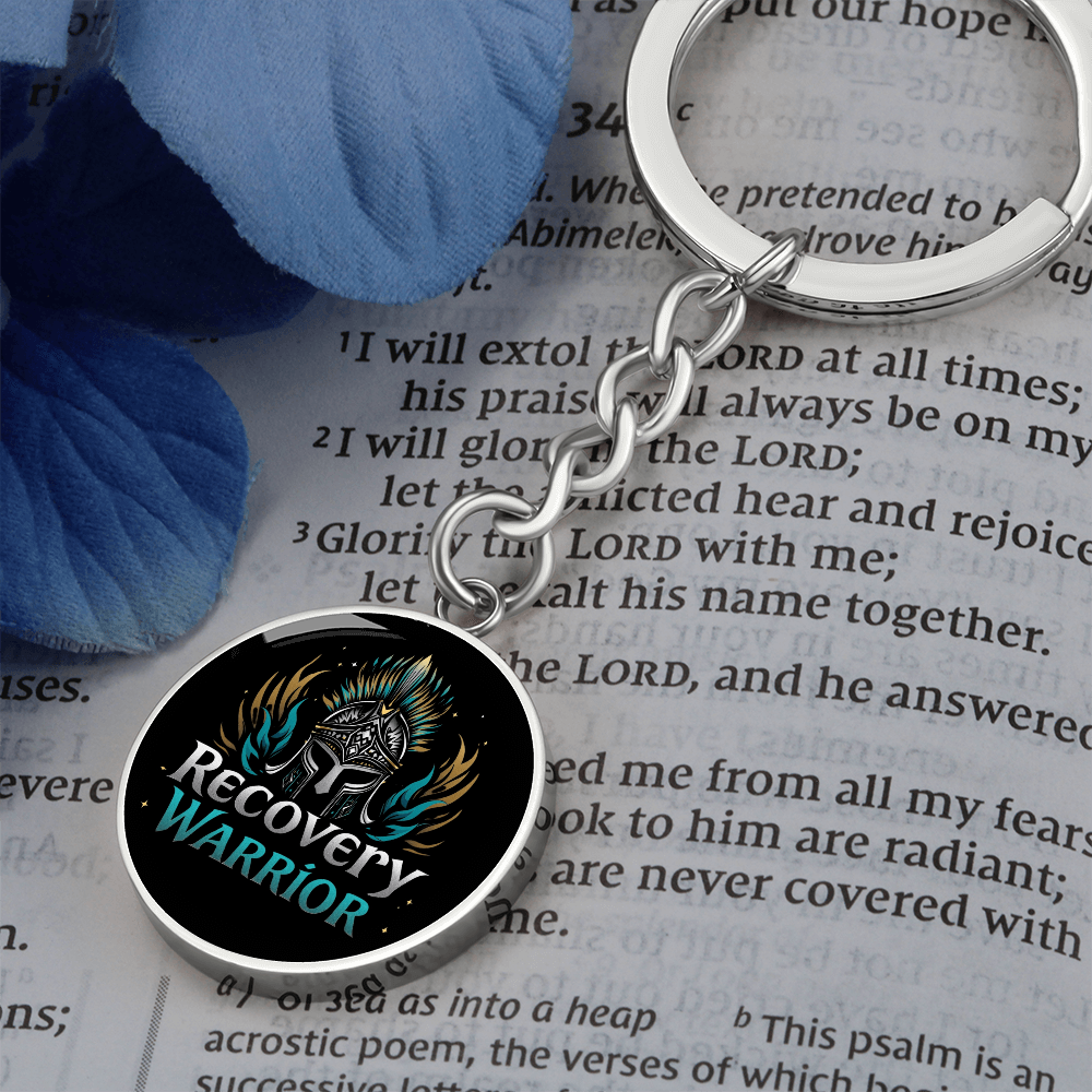 Recovery Warrior Keychain — Personalized Back Engraving