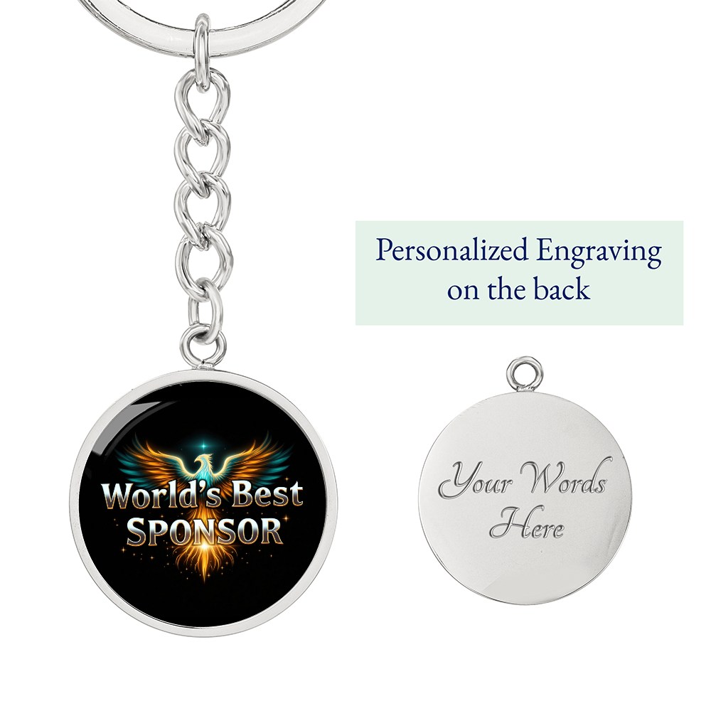 World's Best Sponsor Keychain — Personalized Back Engraving