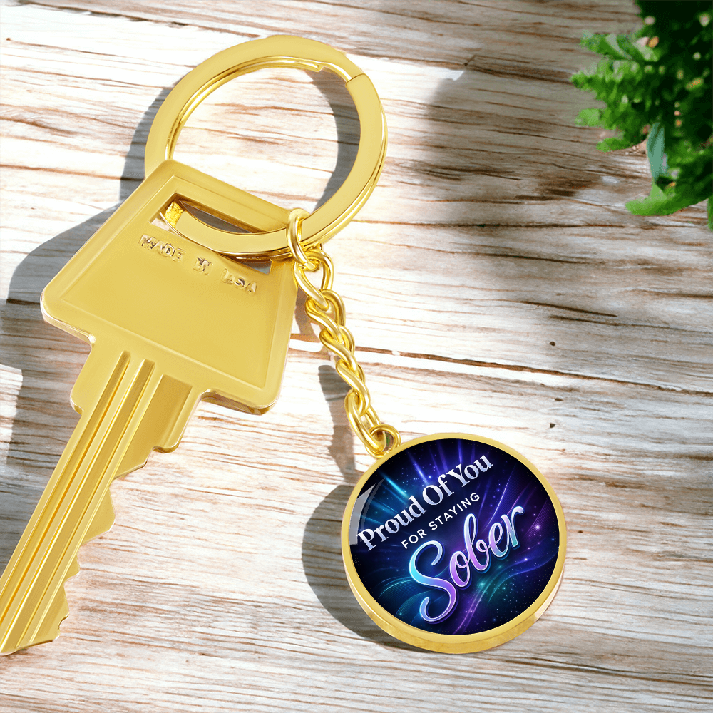 Proud Of You For Staying Sober Keychain