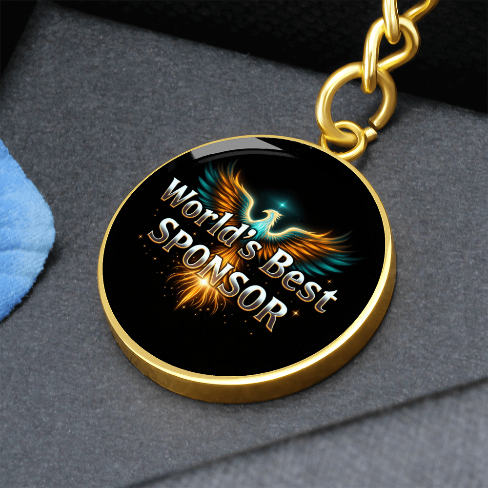 World's Best Sponsor Keychain — Personalized Back Engraving