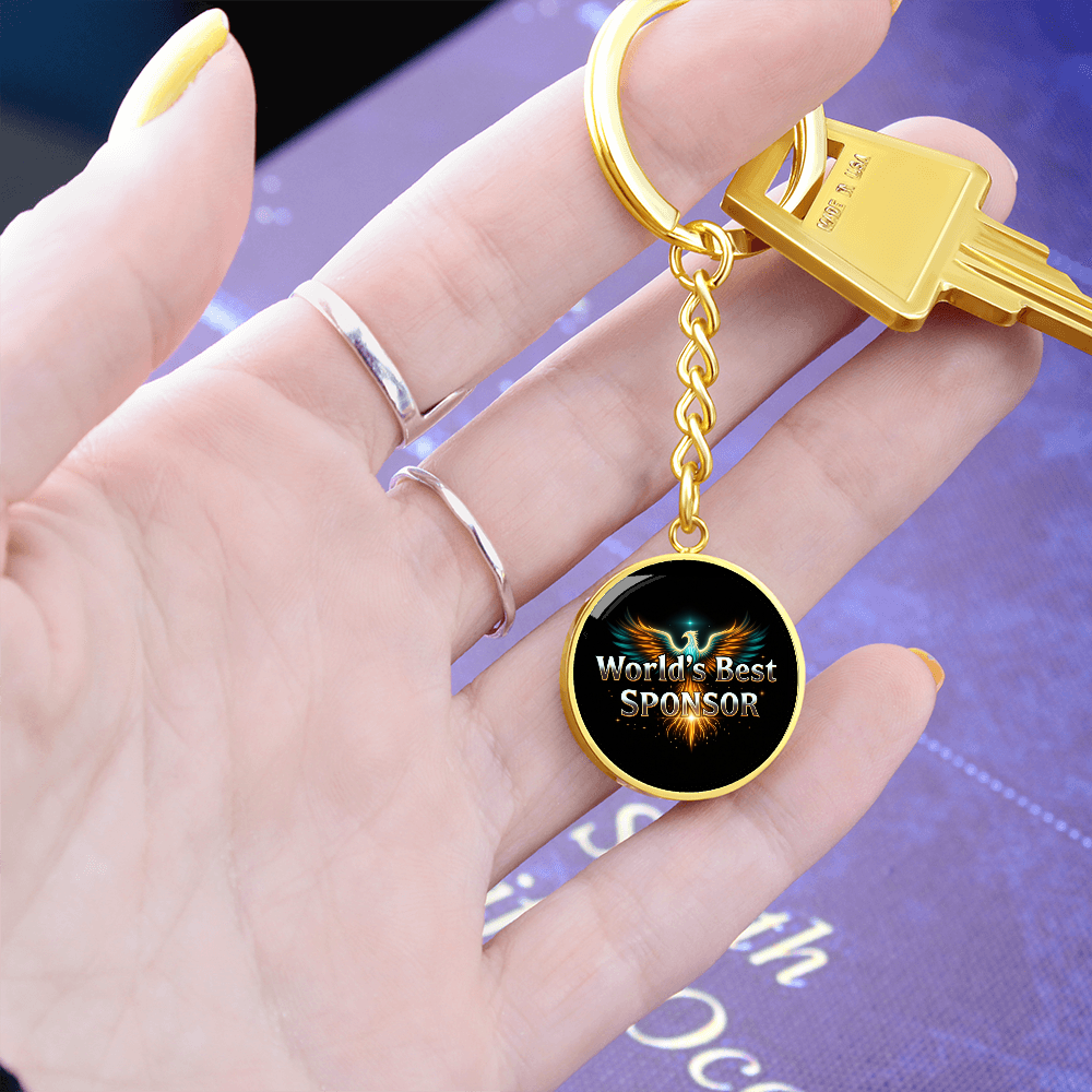 World's Best Sponsor Keychain — Personalized Back Engraving