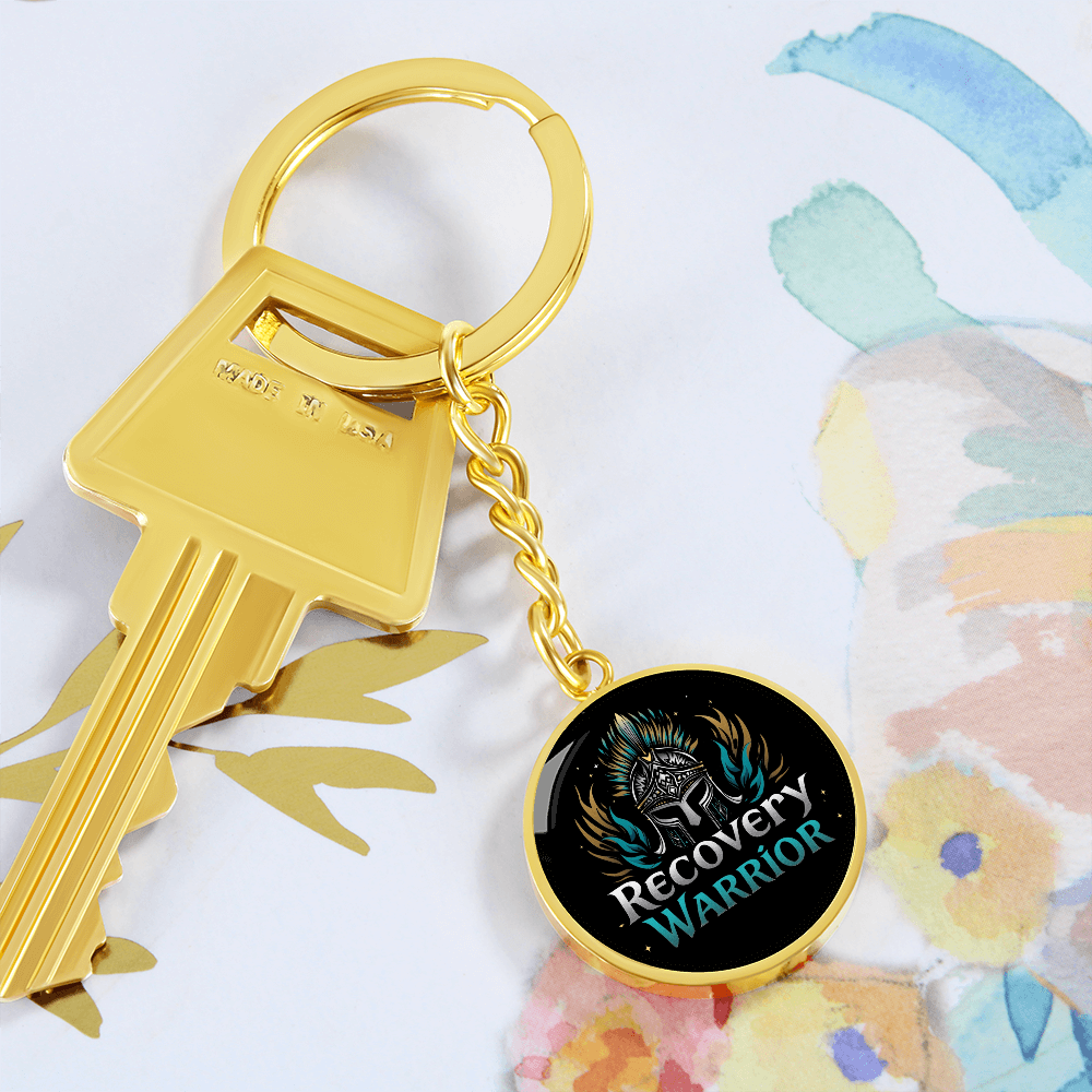 Recovery Warrior Keychain — Personalized Back Engraving