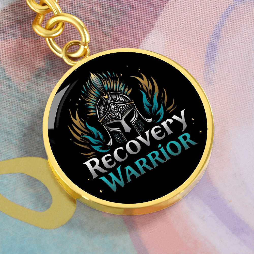 Recovery Warrior Keychain — Personalized Back Engraving