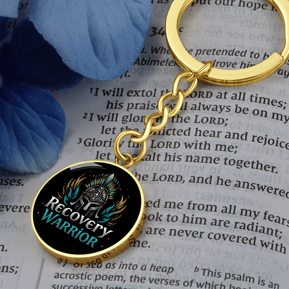 Recovery Warrior Keychain — Personalized Back Engraving