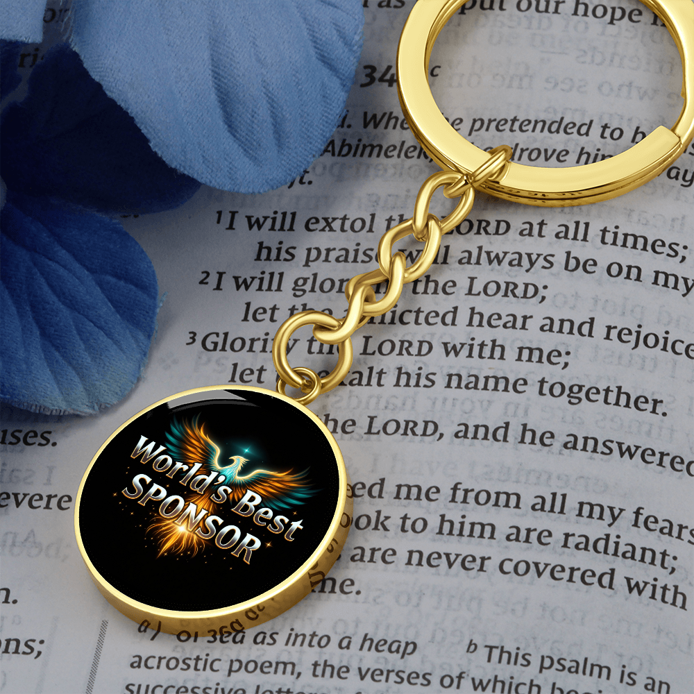 World's Best Sponsor Keychain — Personalized Back Engraving