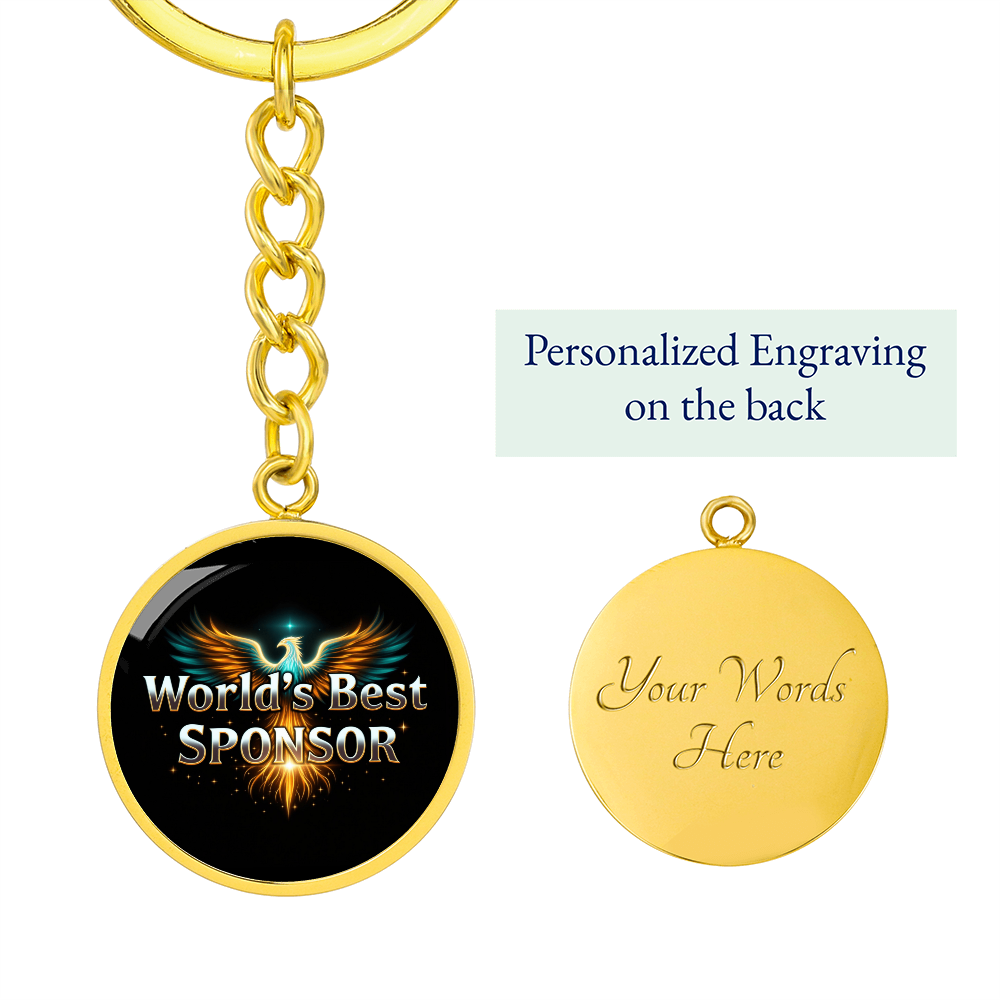 World's Best Sponsor Keychain — Personalized Back Engraving