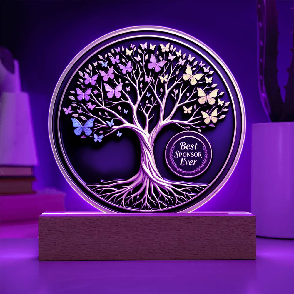Best Sponsor Ever LED Circle Acrylic Keepsake
