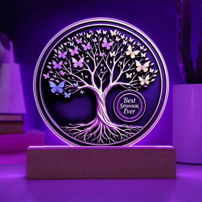 Best Sponsor Ever LED Circle Acrylic Keepsake