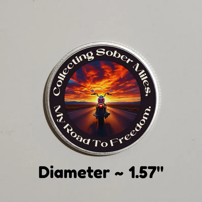 Sobriety Motorcycle Coin Personalized Custom Date