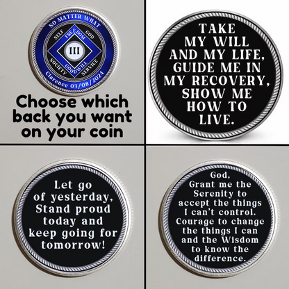No Matter What NA Recovery Coin With Personalized Name & Date