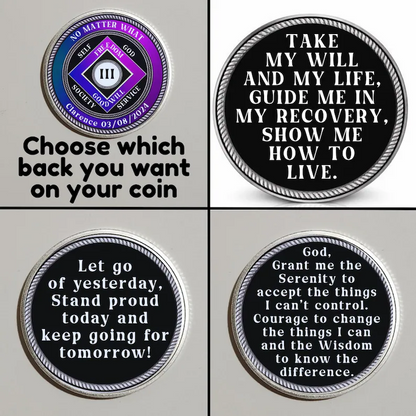 No Matter What NA Recovery Coin With Personalized Name & Date