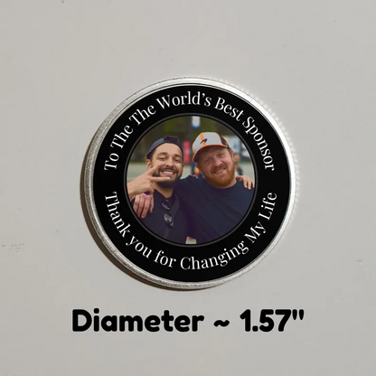 World’s Best Sponsor Custom Photo Coin