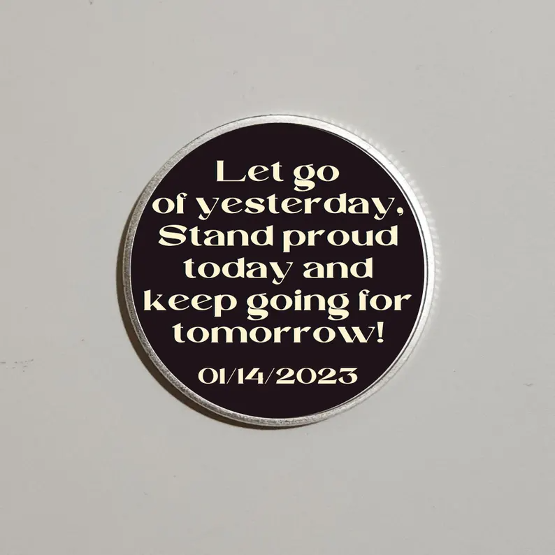 Sobriety Motorcycle Coin Personalized Custom Date