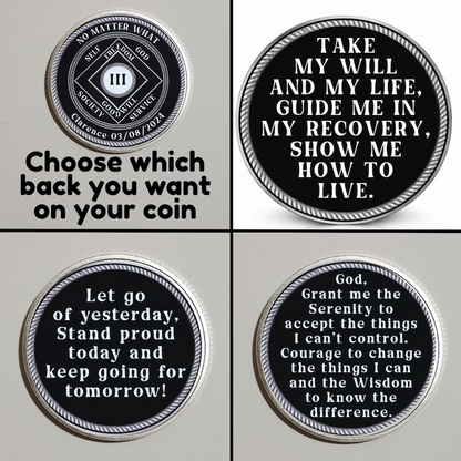No Matter What NA Recovery Coin With Personalized Name & Date