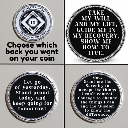 No Matter What NA Recovery Coin With Personalized Name & Date