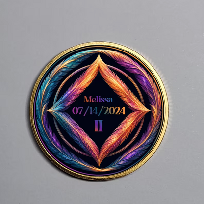 Personalized Narcotics Anonymous Date Gift, Recovery Anniversary Coin