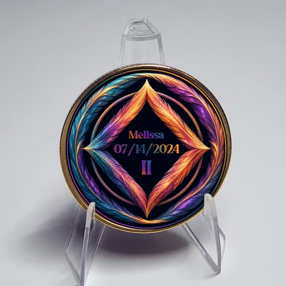 Personalized Narcotics Anonymous Date Gift, Recovery Anniversary Coin