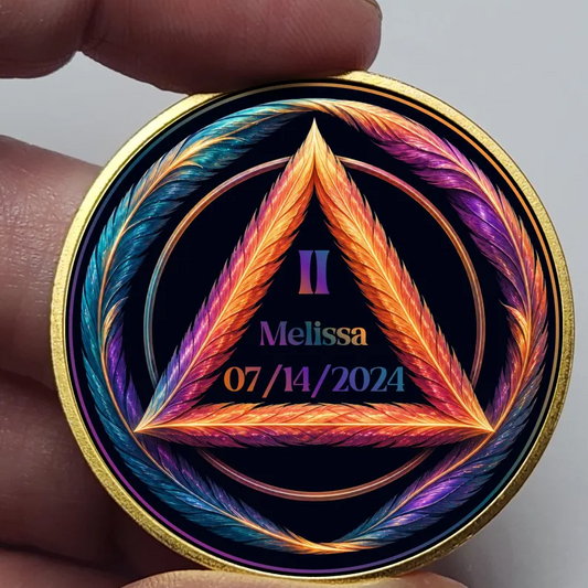 Personalized Sober Date Gift, Recovery Anniversary Coin