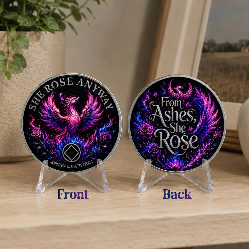 She Rose Anyway Recovery Coin ~ Silver Medallion