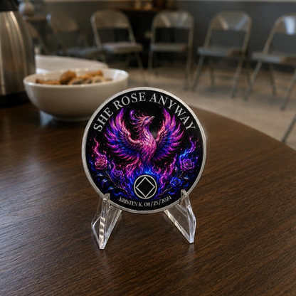 She Rose Anyway Recovery Coin ~ Silver Medallion