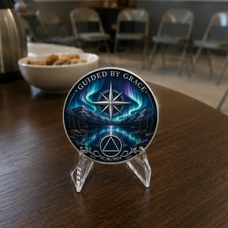 Guided By Grace Mountain Coin, Silver Recovery Medallion