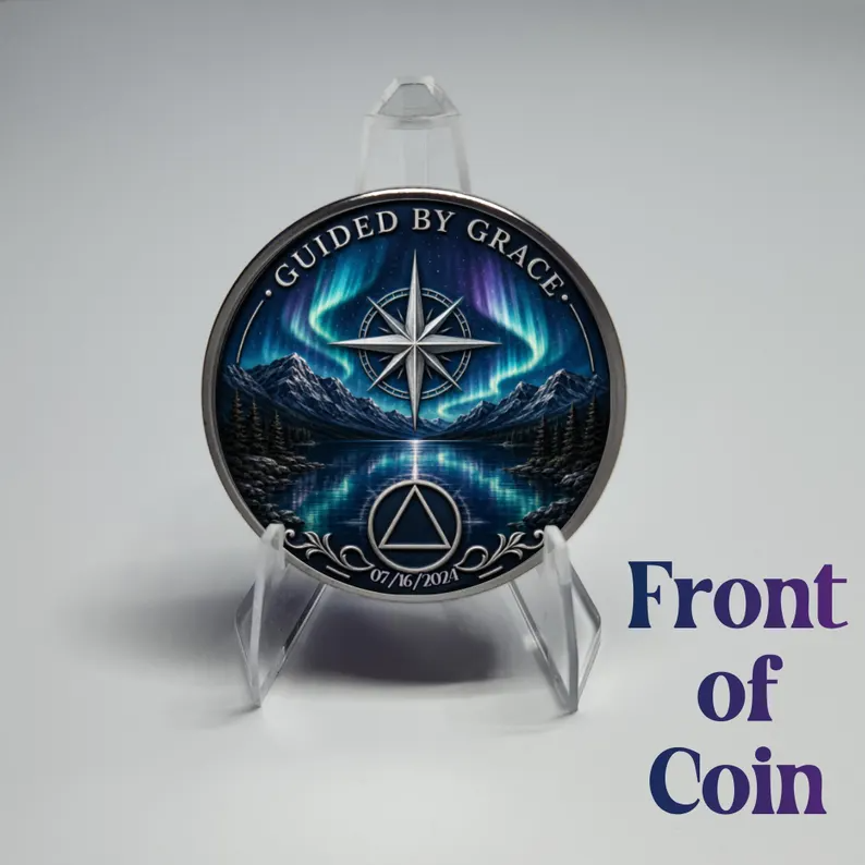Guided By Grace Mountain Coin, Silver Recovery Medallion