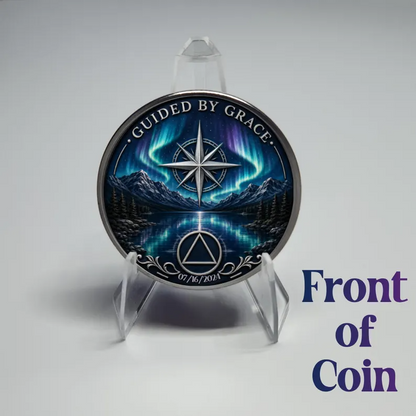 Guided By Grace Mountain Coin, Silver Recovery Medallion