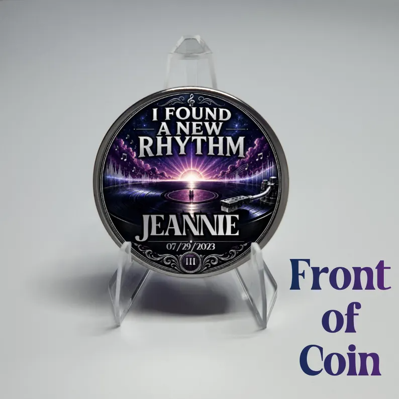 I Found A New Rhythm Recovery Coin ~ Silver Medallion