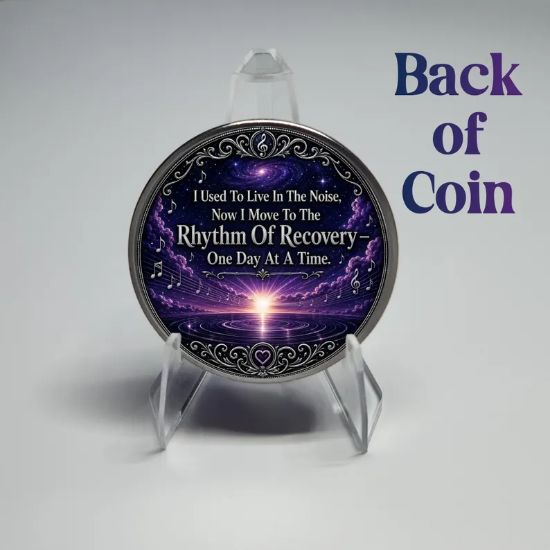 I Found A New Rhythm Recovery Coin ~ Silver Medallion